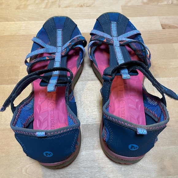 Merrell Hydro Monarch Sandal Velcro Adjustable Strap Outdoor 7M Big Girl Shoe - Picture 8 of 16